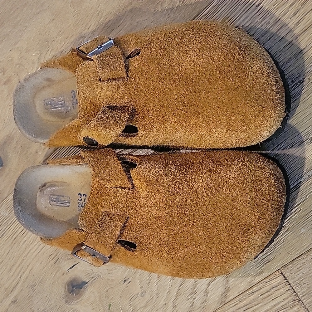 Birkenstock Boston suede soft footbed 37 mink